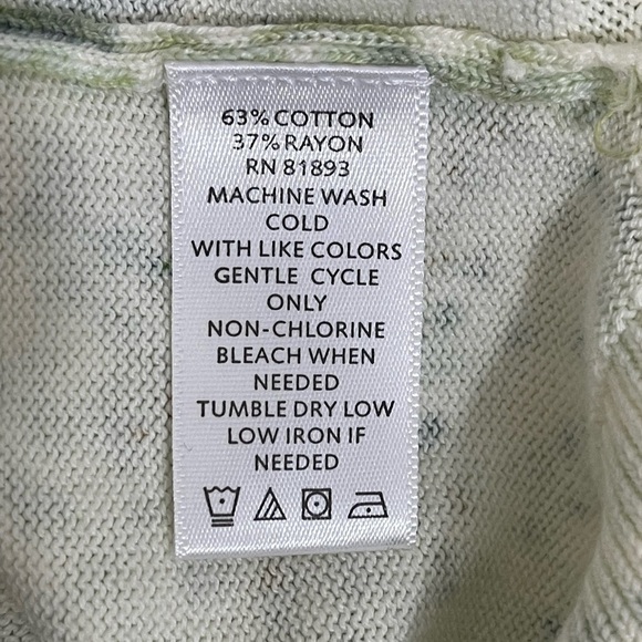 H by Halston sz med sweater light cream with earthy tones in an abstract design - Picture 12 of 12